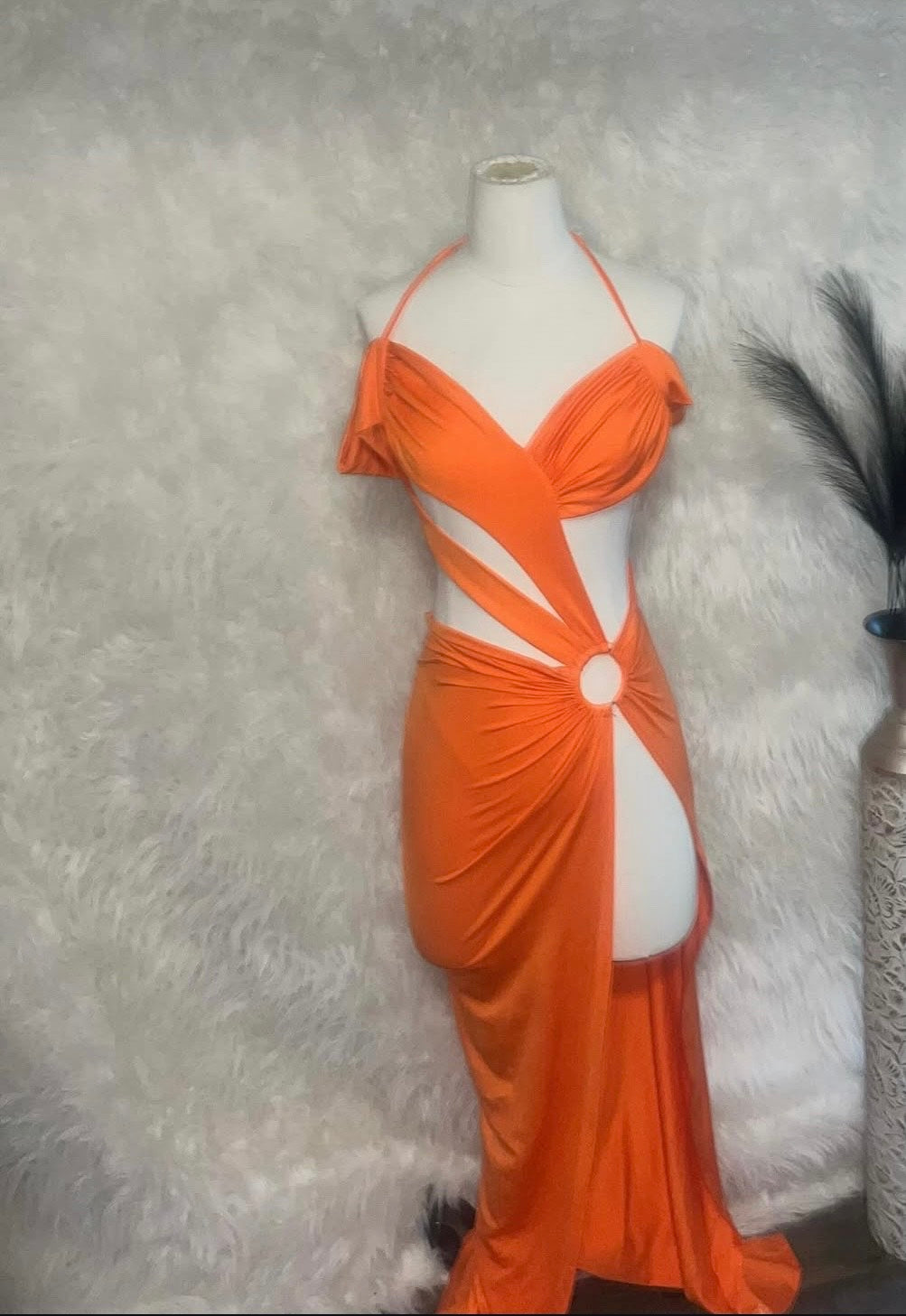 Elegant Orange Dress